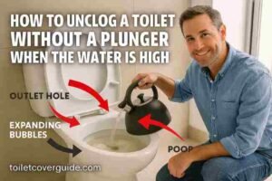 How to Unclog a Toilet Without a Plunger When the Water is High