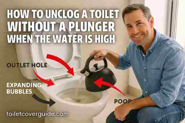 How to Unclog a Toilet Without a Plunger When the Water is High